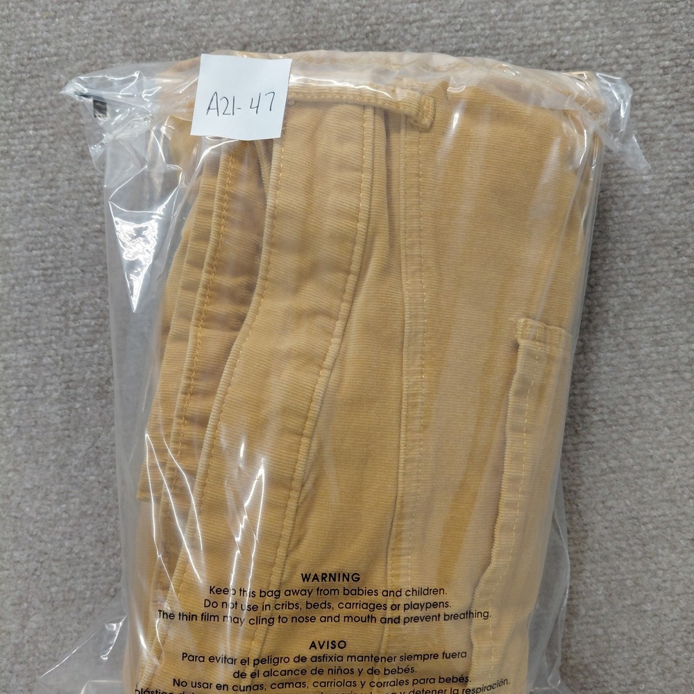 Croft & Barrow Mustard Yellow Corduroy Pants Womens Plus Size 24W Pockets - Picture 9 of 9